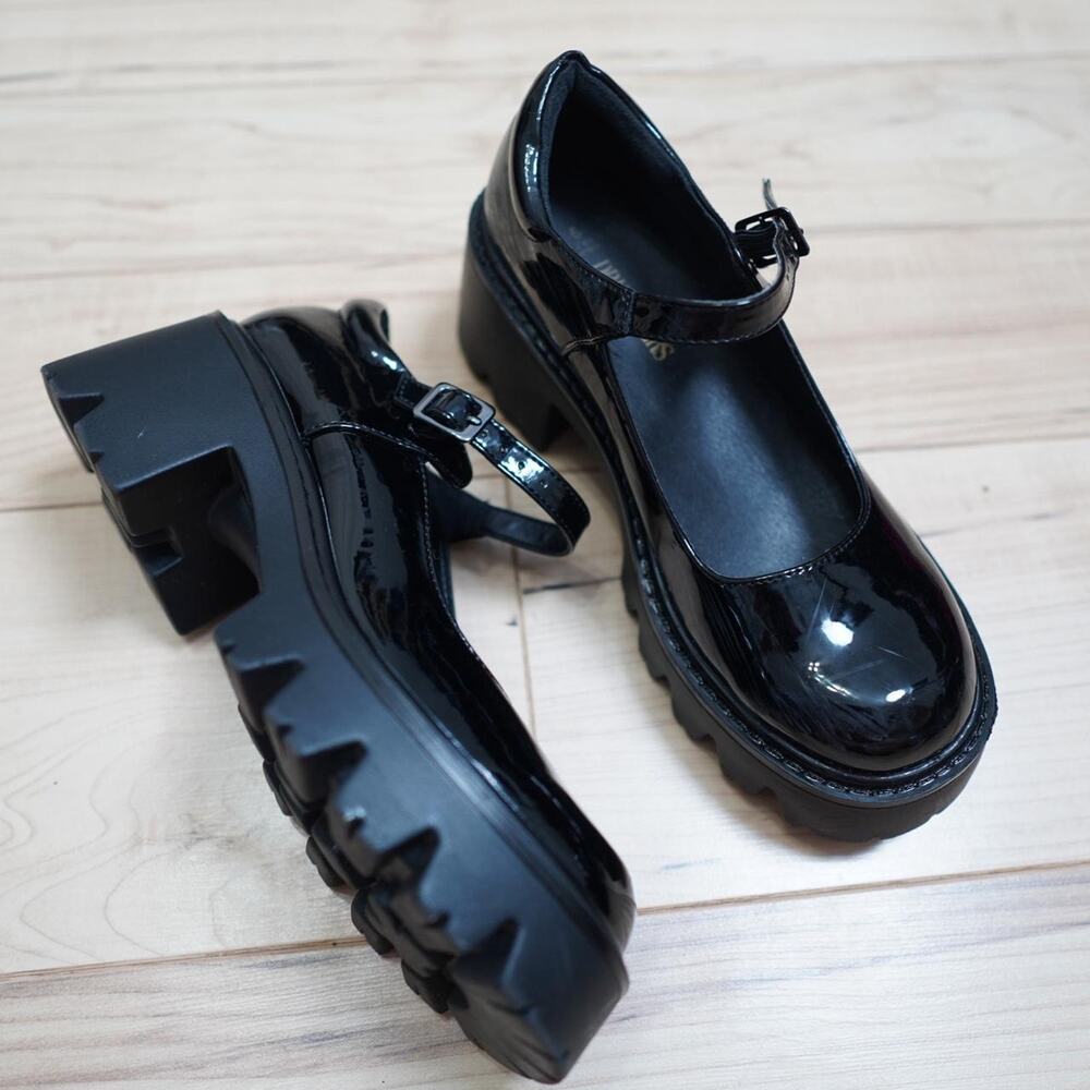 Dream Pairs Mary Jane Platform Heels Black 9